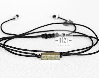 Cord bracelet and natural stone - HARRISSON model