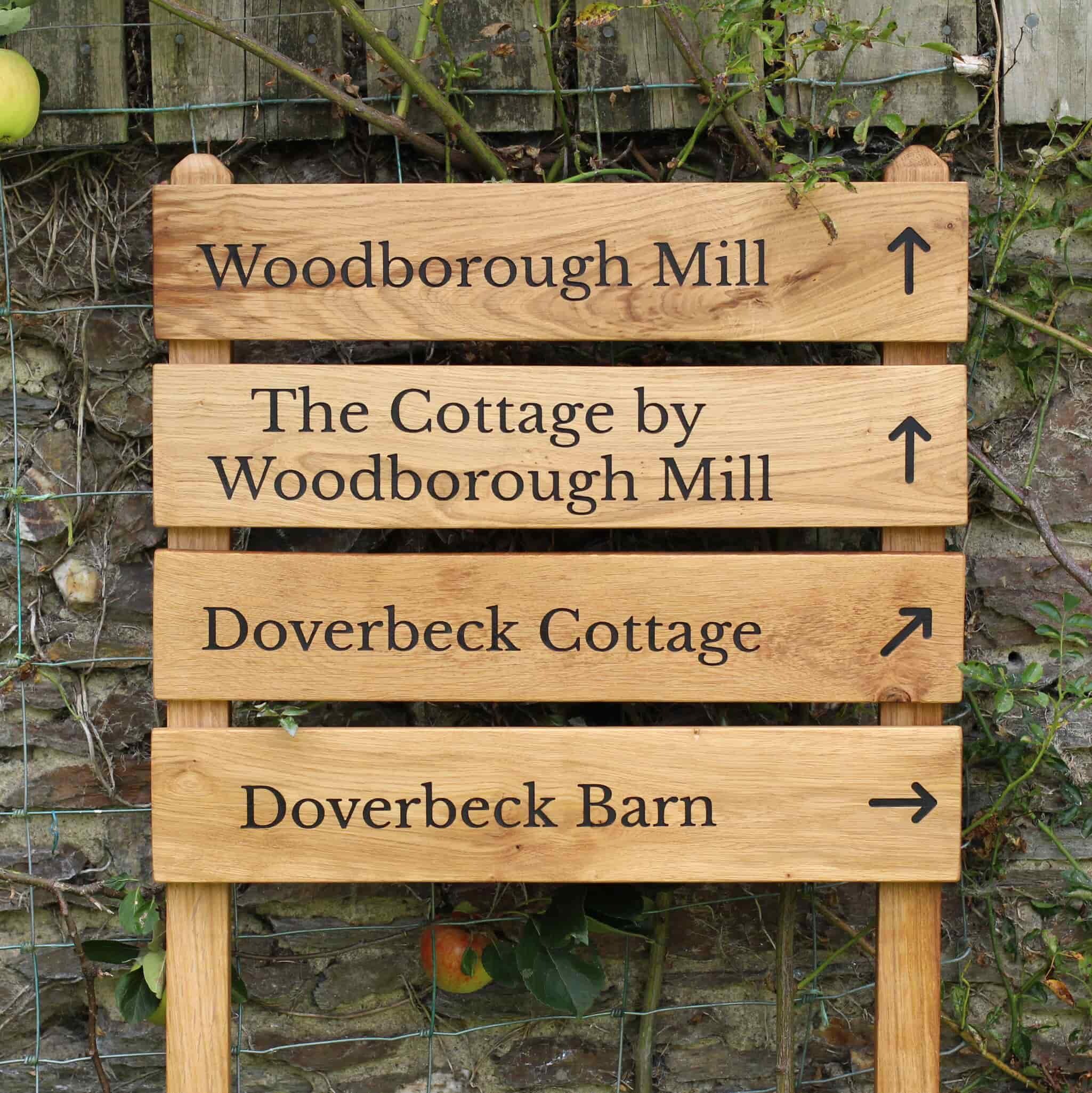Custom Ladder Signs Engraved Oak Tiered Ladder Sign: Custom Directional Signpost - Etsy UK