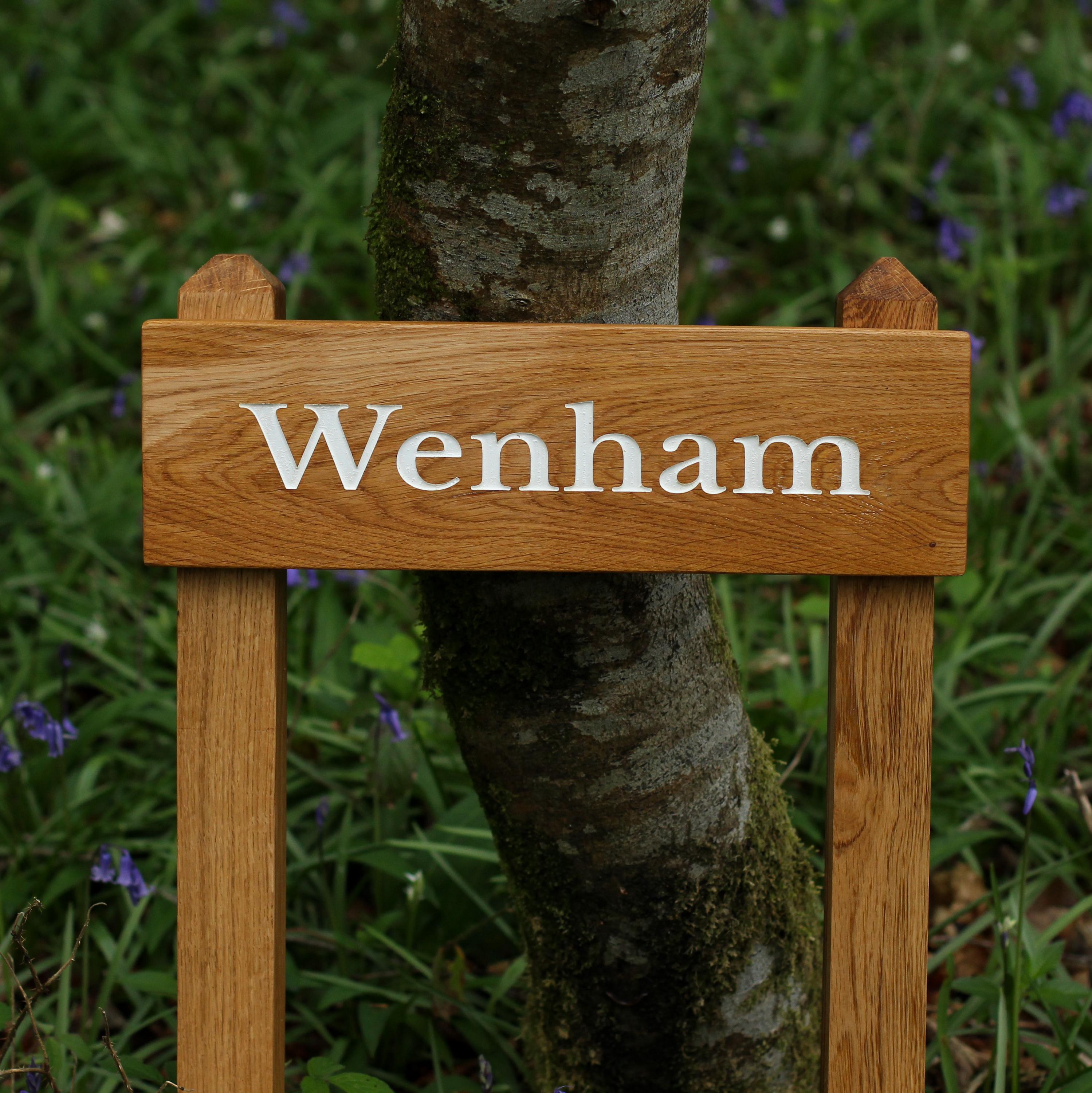 Oak Sign Postscript Engraved Oak Sign With Posts: Personalized Outdoor Plaque - Etsy UK