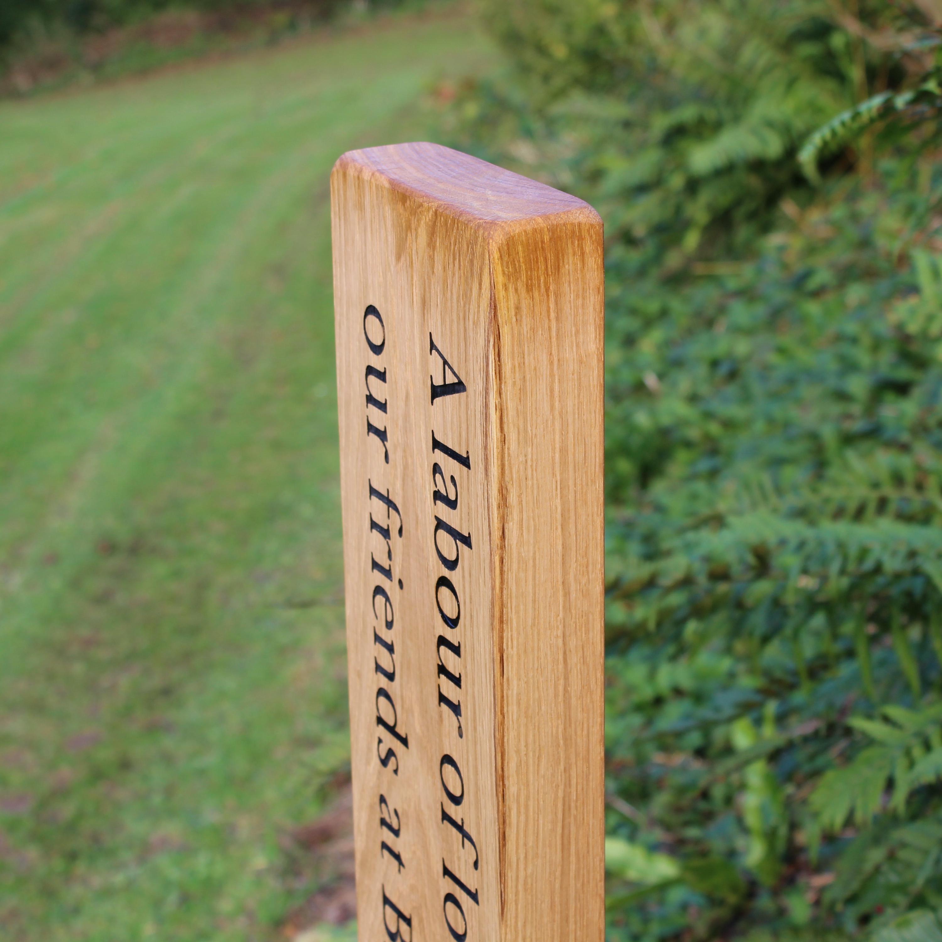 Oak Sign Posts Personalised Oak Sign Post: Engraved Garden & Driveway Sign - Etsy UK