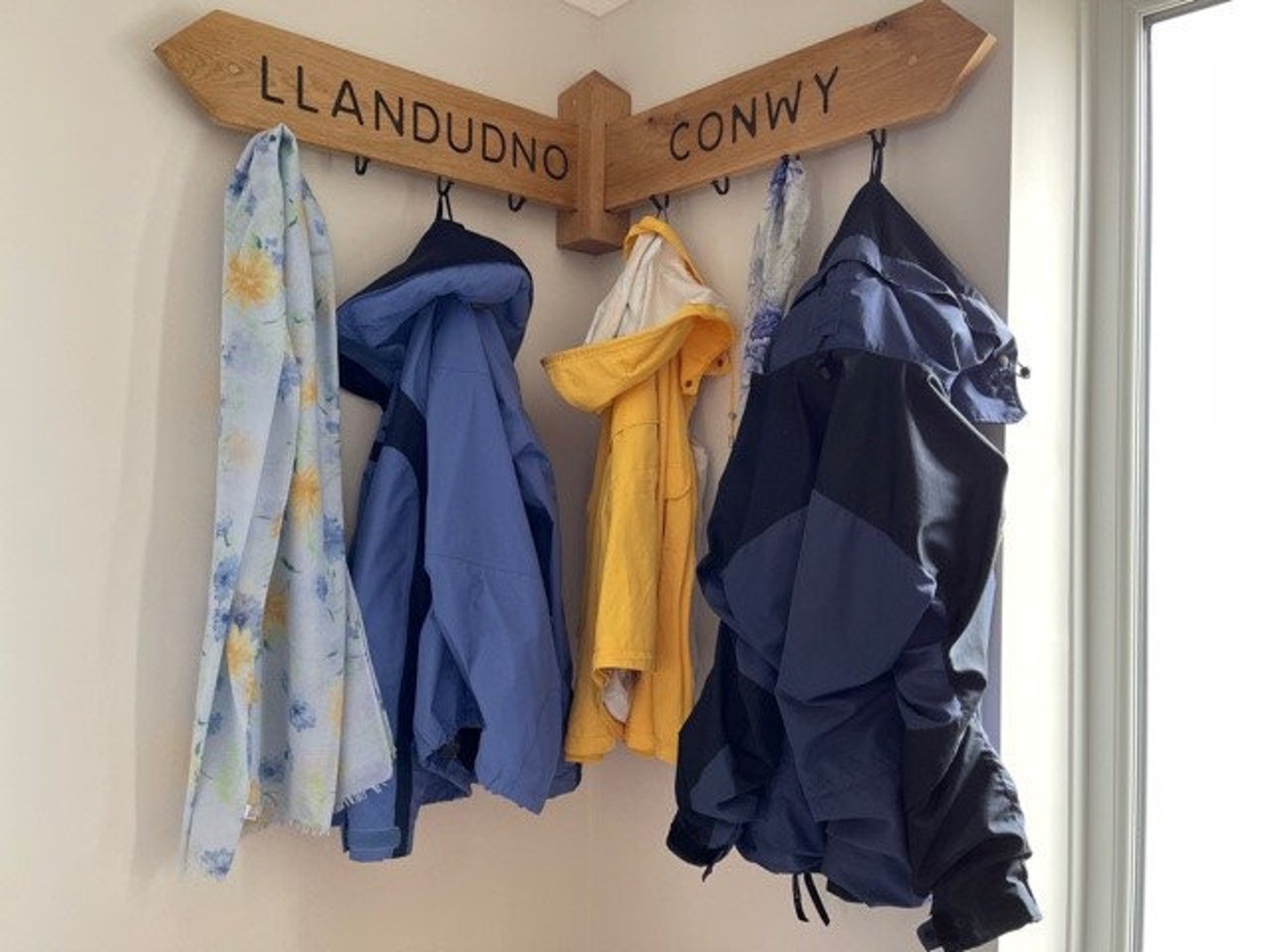 Corner Coat Rack Personalised Coat Rack Bespoke Wall Mounted Etsy UK