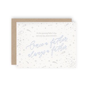 Einmal ein Vater, immer ein Vater-Letterpress Vatertag Grußkarte