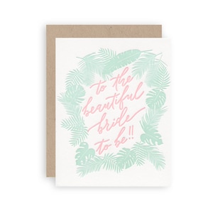 Bride To Be - Letterpress Grußkarte