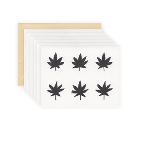 SALE Leaves - Letterpress Greeting Cards - Box Set of 6