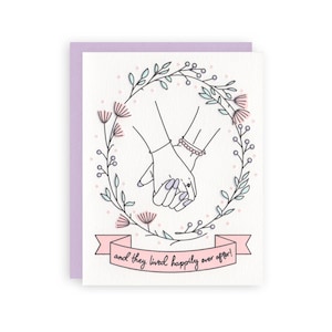 Manos F/F - Felices para siempre - Tarjeta de felicitación impresa