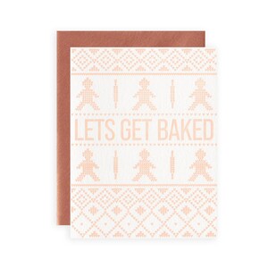 Lets Get Baked - Lettrepress carte de voeux de vacances