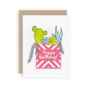 Flores de aniversário - cartão tipográfico