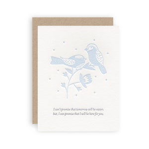 Birds - Tarjeta de felicitación de la simpatía de Letterpress