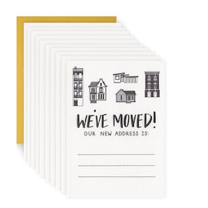 We've Moved Letterpress Change of Address Note Cards Set of 10 image 1