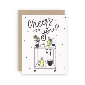 Cheers To You - Buchdruck Grußkarte