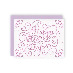 VERKOOP Happy Valentine's Day Script - boekdruk Valentijnsdag wenskaart