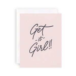 Get It Girl Pink - Lettrepress carte de voeux