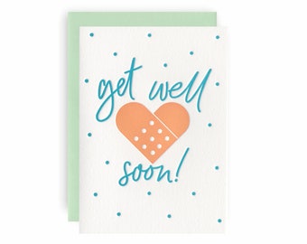 Get Well Soon - Letterpress Greeting Card