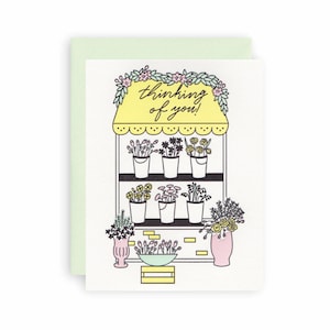Floral Shop - Carta de Felicitación Letterpress