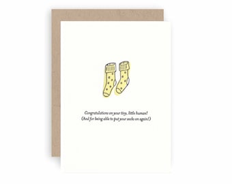 Baby Birth Congratulations  - Letterpress Greeting Card