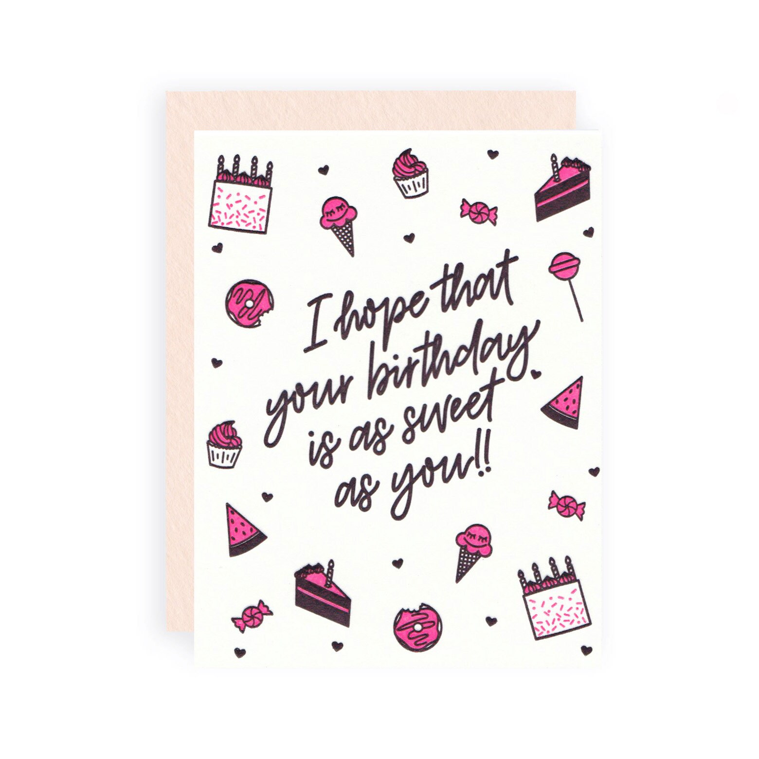 I Hope That Your Birthday Is As Sweet As You Letterpress Etsy