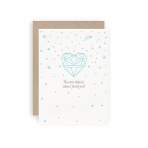The Stars Uitgelijnd When I Found You 2 - Letterpress Anniversary, Love Greeting Card