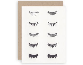 Falsies - Letterpress Greeting Card