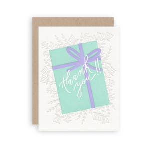Caja de Regalo de Agradecimiento - Tarjeta de Felicitación Letterpress