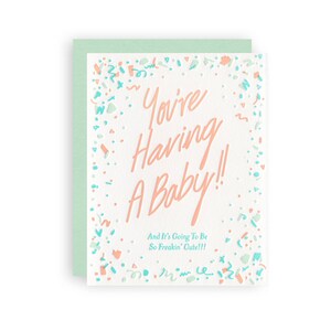 Freakin' Lindo - Tarjeta de felicitación Letterpress - papelería - tarjeta de bebé