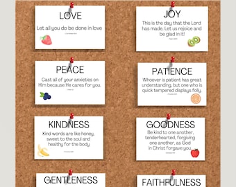 Fruit of the Spirit Printable, Bible Printable, Instant Download, Homeschool Printable, Fruits of the Spirit Printable, Kids Bible Study