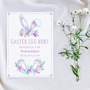 Easter Egg Hunt Invitation Template, Instant Download, Canva, Printable,  Editable Easter egg Invite