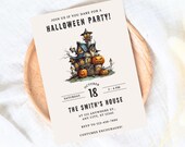 Downloadable Halloween Invitation Template, Costume Party, Not so Scary Halloween Invites, Haunted House Invite, Gothic Invitation, Spooky