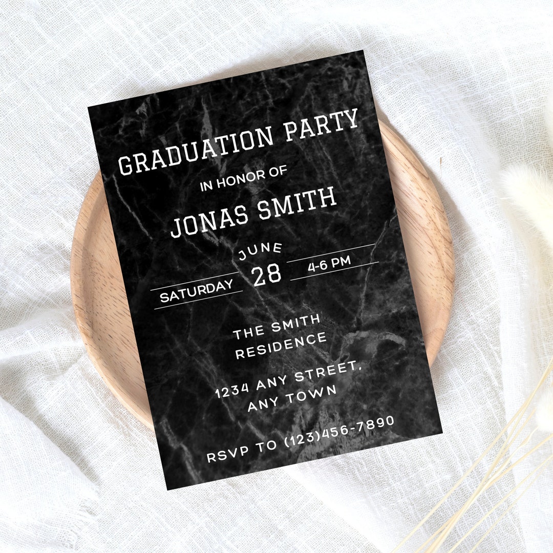 Masters Graduation Invitation Digital or Printable, Hs Graduation