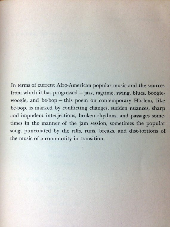 Langston Hughes 1st Edition Signed Montage Of A Dream Deferred