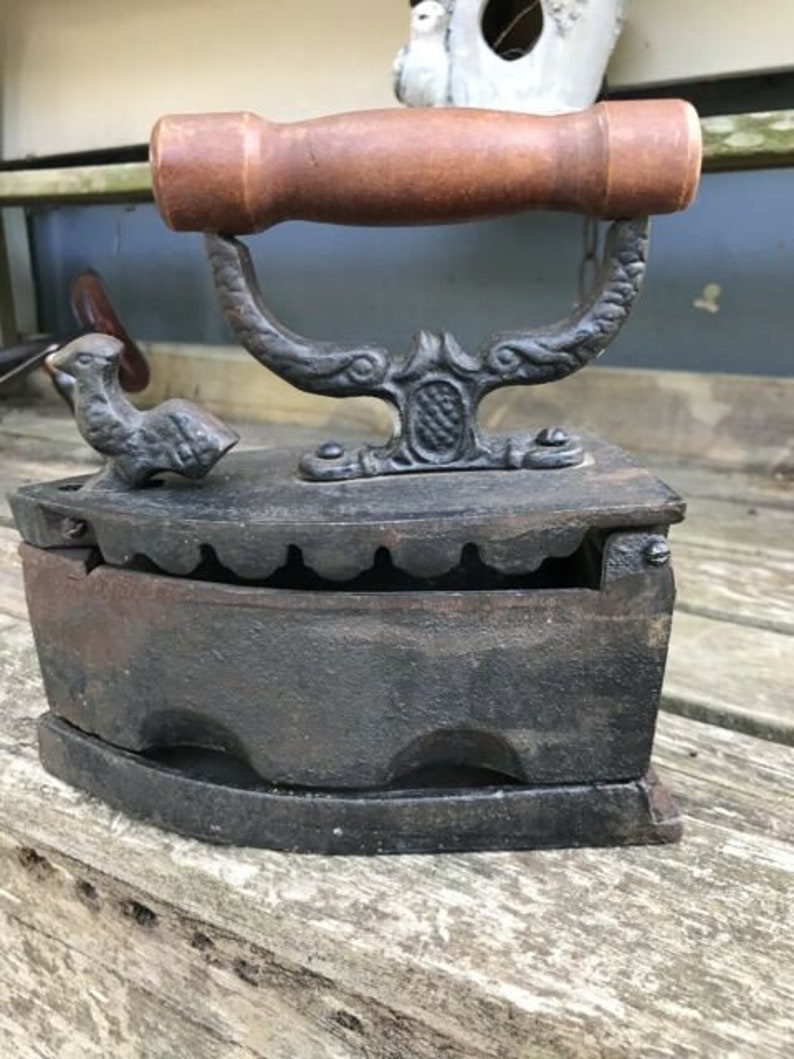 Antique 1800s Cast Iron Coal/ Charcoal Clothes Iron w/ Etsy