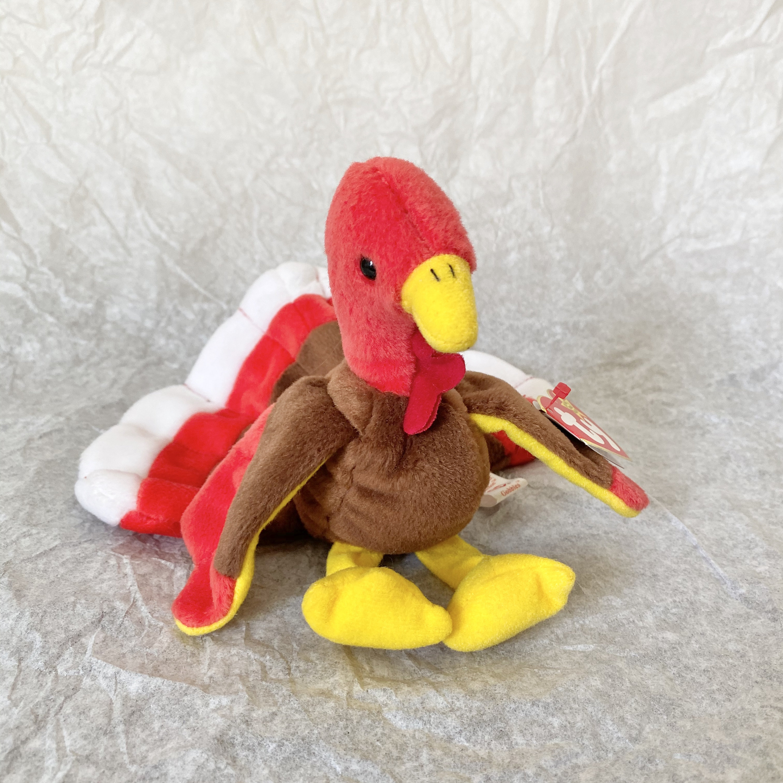 Rare With Errors Ty Beanie Baby Gobbles Retired 1996 PVC | Etsy