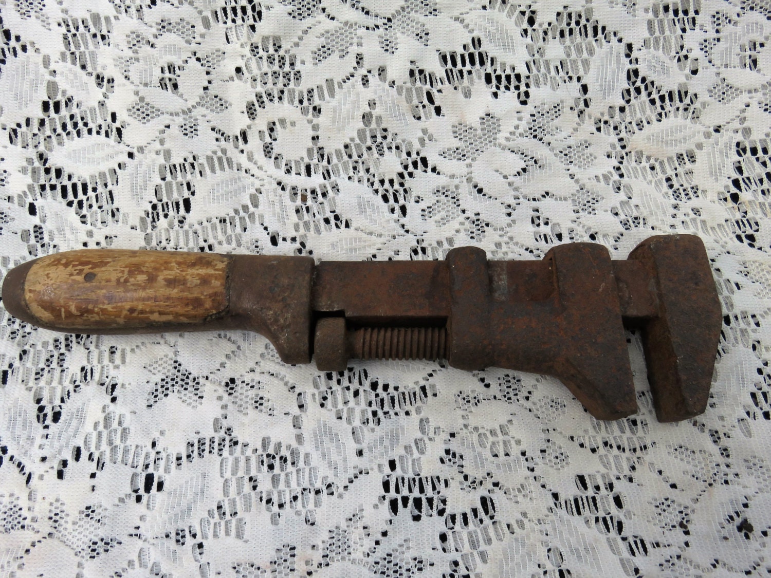 VINTAGE MONKEY WRENCH rusty tool J.H. Williams Co. Etsy