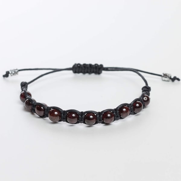 Garnet bracelet men, healing bracelet men. Natural stone bracelet. Regeneration crystal bracelet, Men's Gemstone Shamballa Beaded Bracelet