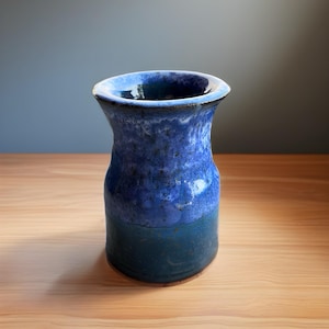 Handmade Ceramic Vase | Bud Vase | Pottery Wildfower Vase | Unique Gift | Boho Spring Bud Vase | Blue and Green Vase | Strong Heavy Vase