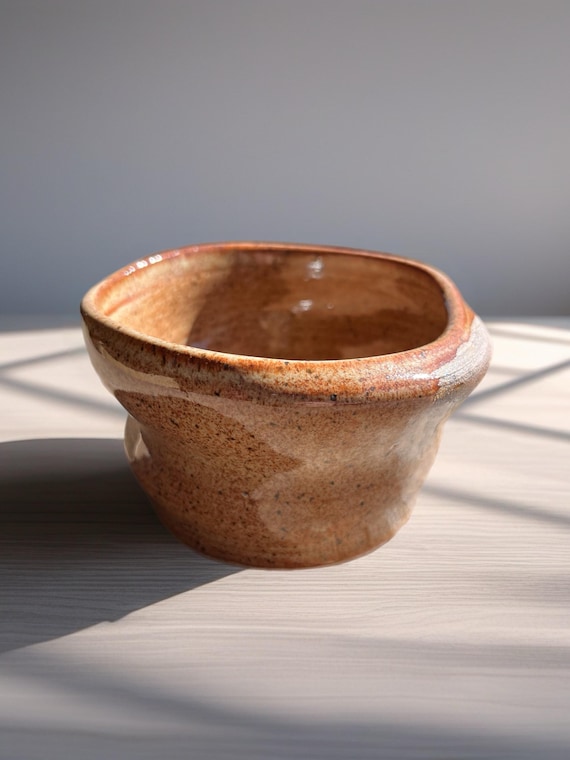 Handmade Speckled Ceramic Planter: Wabi Sabi Pottery Pot