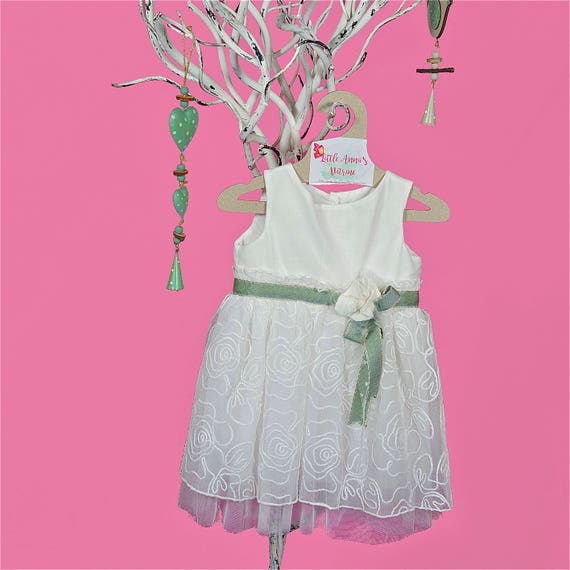 pink white combination dress