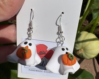 Ghost Pumpkin Earrings