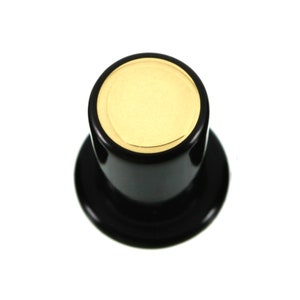 Delrin & Flush Brass Inlay Round Philtrum Plug | Handmade to order