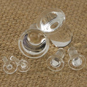 Clear Single Flare Glass Plug | 1 Piece | Ear Stretching