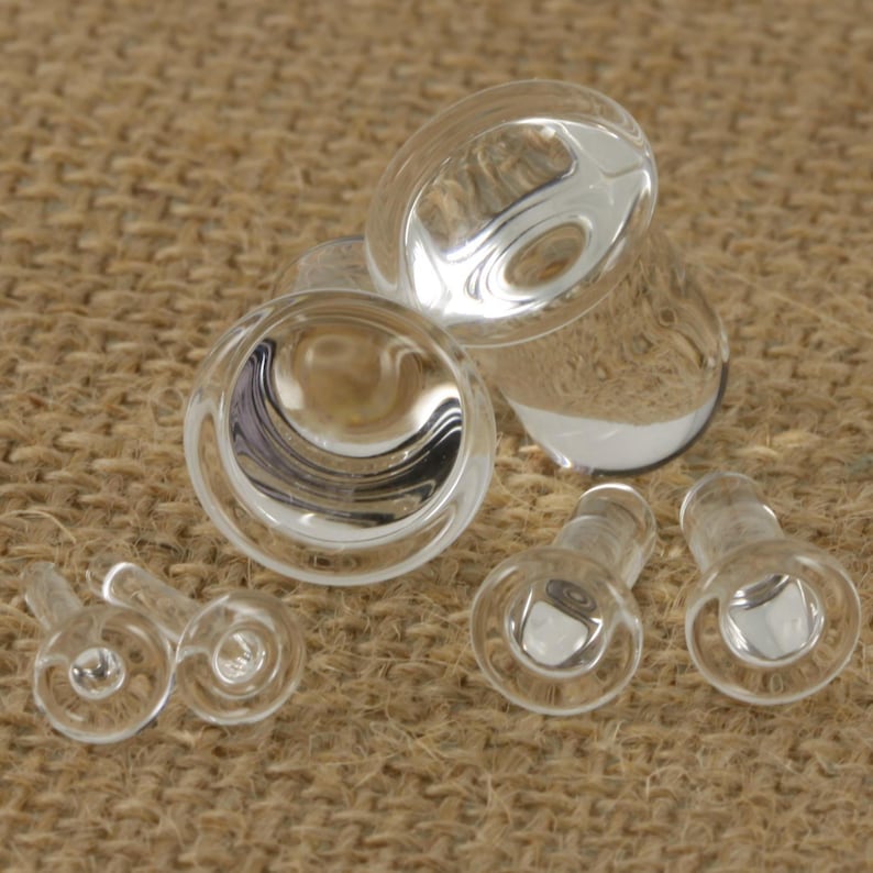 Clear Single Flare Glass Plug 1 Piece Ear Stretching Etsy UK