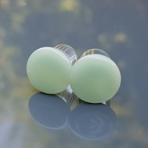 Mint Green Single Flare Glass Plug | 1 Piece | Ear Stretching