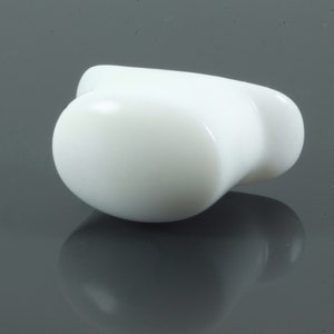 White Delrin Oval Labret Plug | Choose size & length. Made to Order