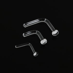 Clear Glass Nostril Retainer | Quartz Nose Keeper
