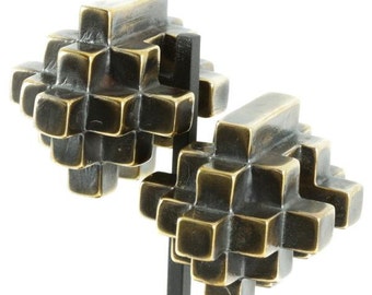 Pesos grandes de orejas de cubo - pesos de bronce estilo manguito - para orejas estiradas 26mm-1 "& más grandes