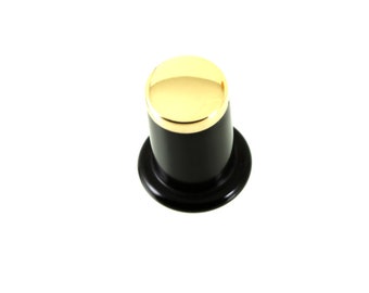 9ct Yellow Gold Cap Delrin Round Philtrum Plug | Handmade to order