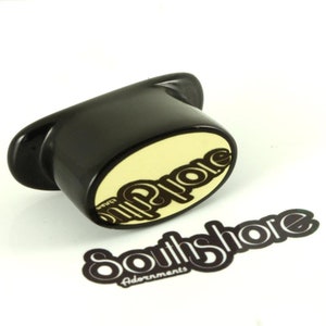 Handmade to order Delrin Oval Labret Plug With Flush Brass Inlay | Choose size & length.