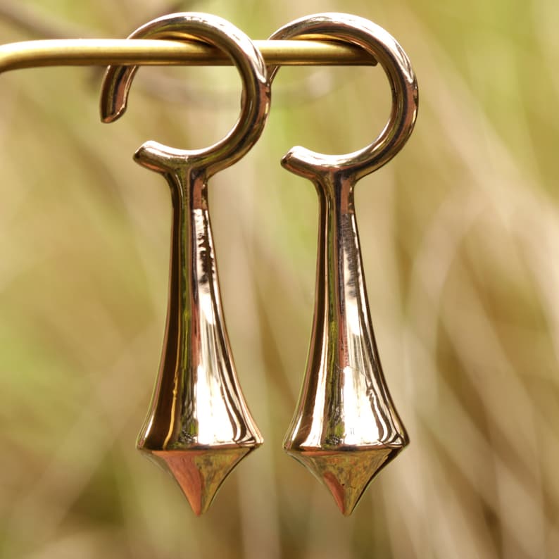 Spindle Ear Weights Bronze Ear Weights Large Gauge Etsy UK