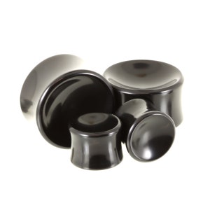 Delrin Concave Bowl Double Flare Plugs | 1 Pair | Ear Stretching