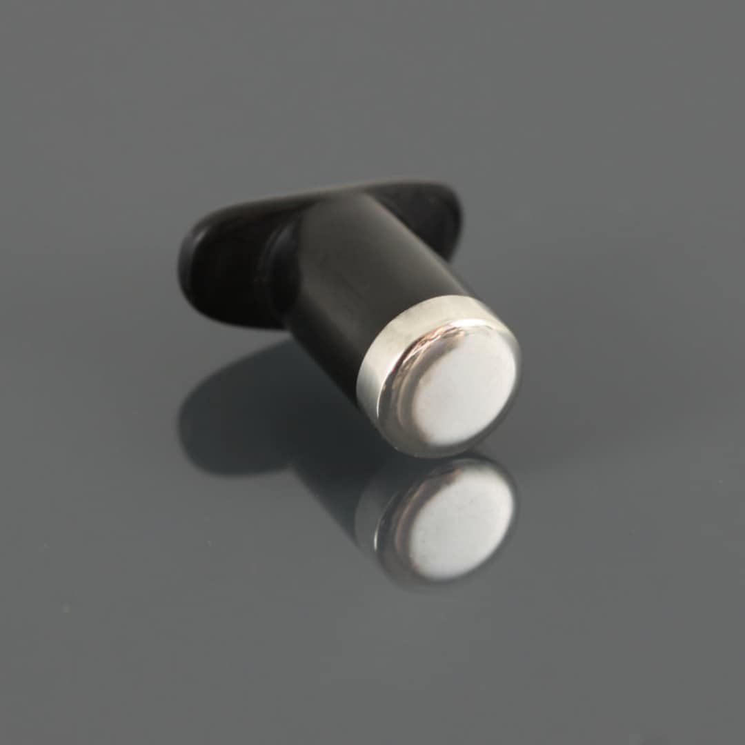 Delrin Round Labret Plug Sterling Silver Cap | Handmade to Order - Etsy