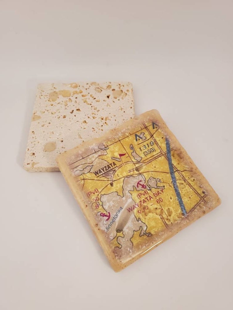 CustomGiftsByLisa Aviation Chart Stone Coasters - Thumbnail 5
